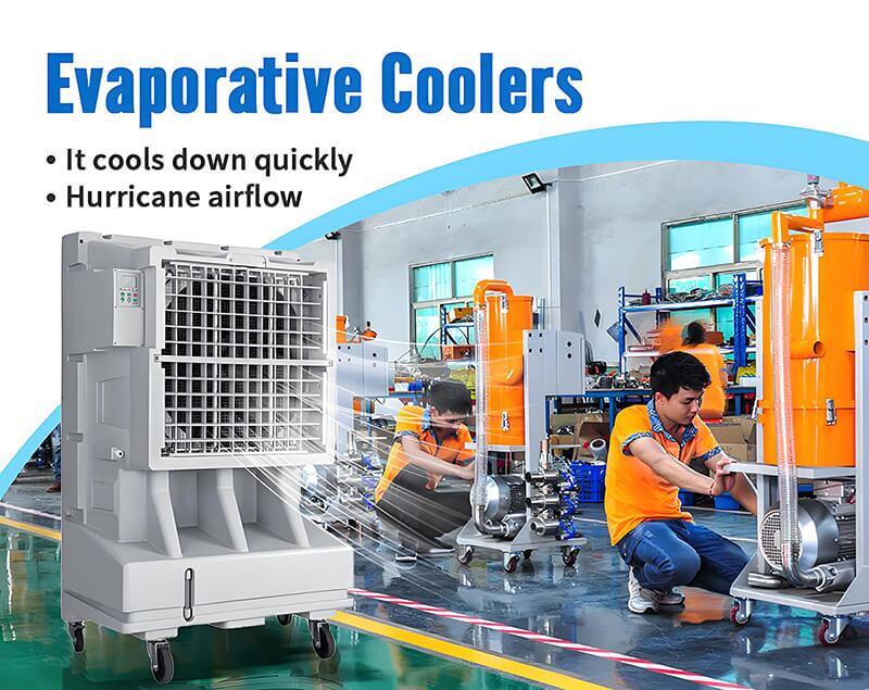 Preferred products for evaporative coolers-Strong winds, spiral diffusion Portable Evaporative Air Cooler